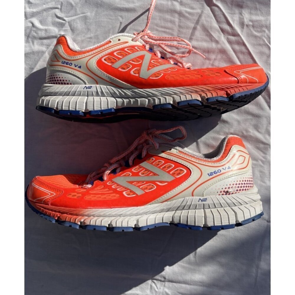 New Balance 1260V4 Orange Blue Running Athletic Lace Up Shoes Sz women’s 11